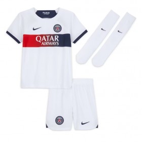 Fotballdrakt Barn Paris Saint-Germain Kylian Mbappe #7 Bortedraktsett 2023-24 Kortermet (+ Korte bukser)